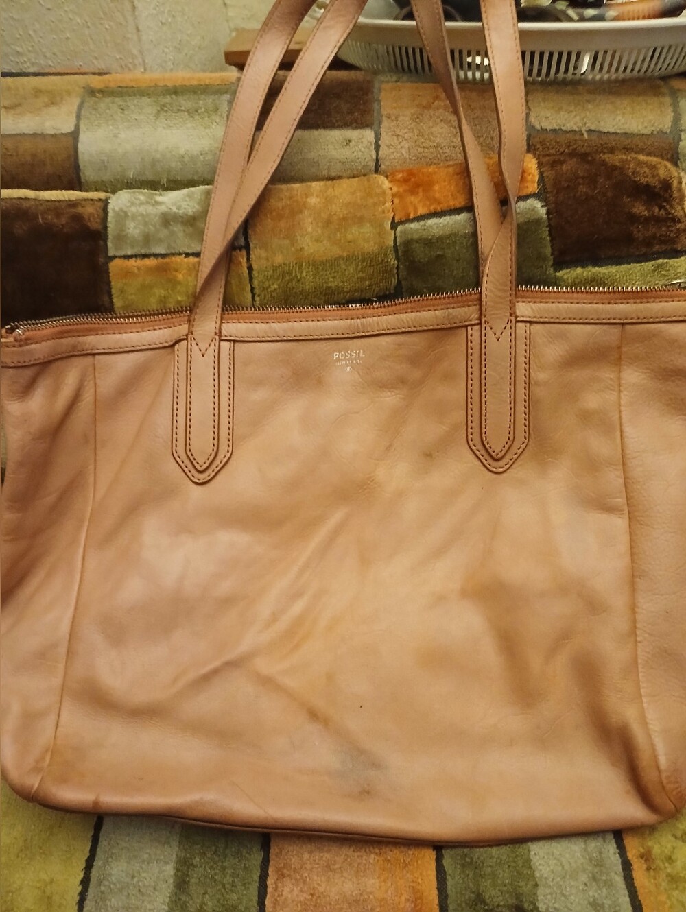 Fossil Women's Leather Tote Bag in Pink